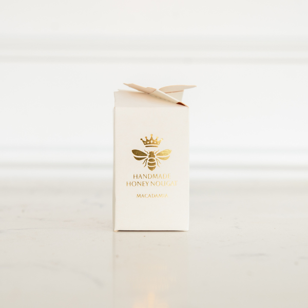 Cream Macadamia Honey Nougat Honey Bee Box