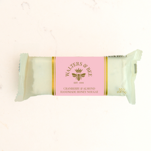 50g Cranberry and Almond Honey Nougat Bar